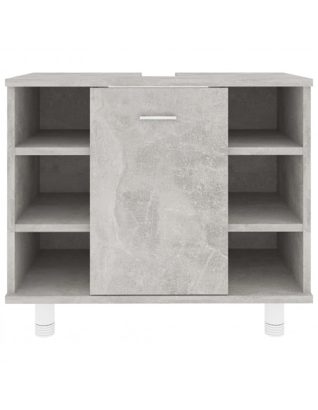 Mobile da Bagno Grigio Cemento 60x32x53,5 cm Legno Multistrato