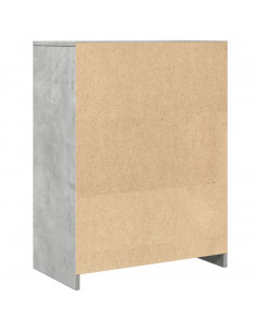 Mobile da Bagno Grigio Cemento 60x33x80 cm in Legno Multistrato