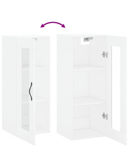Mobile a Parete Bianco 34,5x34x90 cm