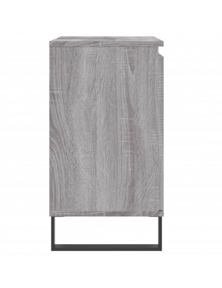 Mobile da Bagno Grigio Sonoma 58x33x60 cm in Legno Multistrato