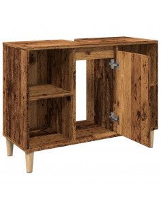 Mobile da Bagno Legno Antico 80x33x60 cm in Legno Multistrato