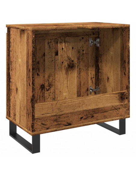 Mobile da Bagno Legno Vecchio 58x33x60 cm in Truciolato
