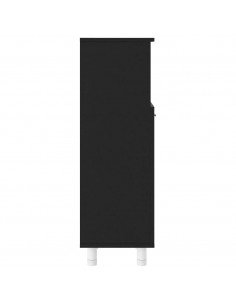 Mobile da Bagno Nero 30x30x95 cm in Legno Multistrato
