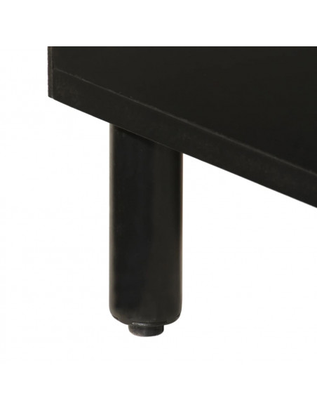 Mobile da Bagno Nero 38x33x160 cm in Legno Massello di Mango