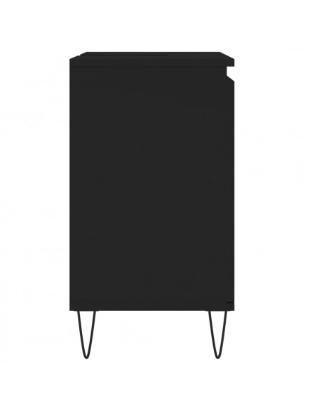Mobile da Bagno Nero 58x33x60 cm in Legno Multistrato