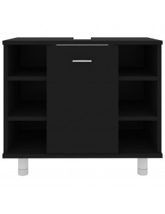 Mobile da Bagno Nero 60x32x53,5 cm in Legno Multistrato