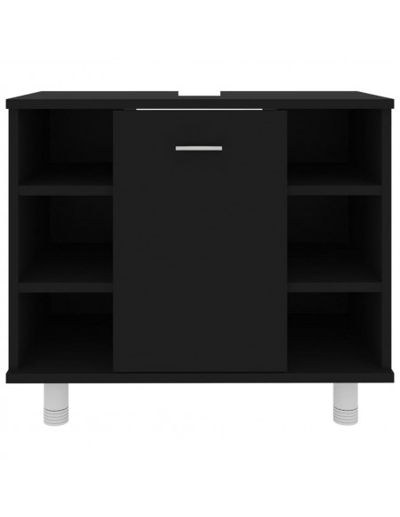 Mobile da Bagno Nero 60x32x53,5 cm in Legno Multistrato