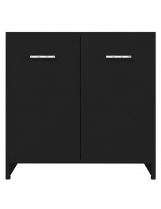 Mobile da Bagno Nero 60x33x61 cm in Legno Multistrato