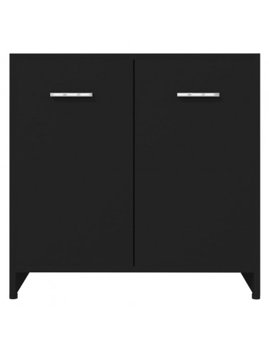 Mobile da Bagno Nero 60x33x61 cm in Legno Multistrato
