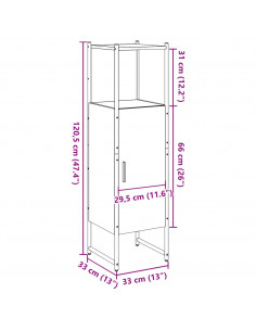 Mobile da Bagno Rovere 33x33x120,5 cm Legno Multistrato