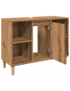 Mobile da Bagno Rovere Artigianale 80x33x60cm Legno Multistrato