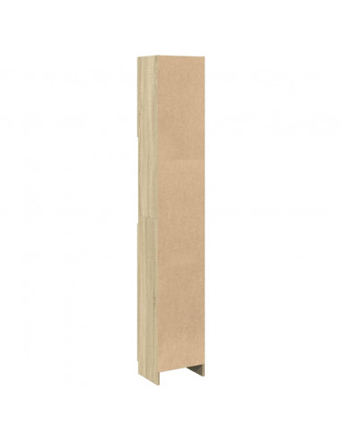 Mobile da Bagno Rovere Marrone 32x25,5x190 cm Legno Multistrato