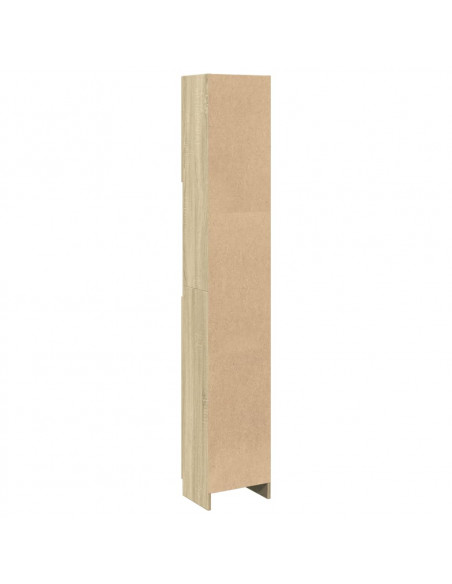 Mobile da Bagno Rovere Marrone 32x25,5x190 cm Legno Multistrato