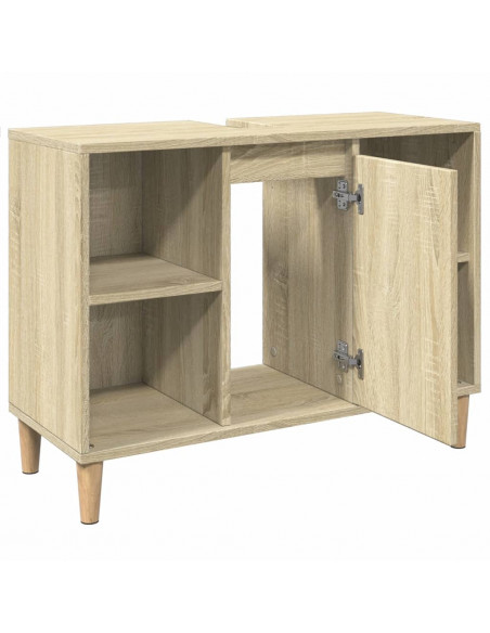 Mobile da Bagno Rovere Sonoma 80x33x60 cm in Legno Multistrato