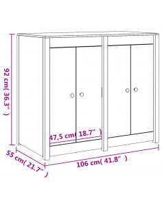 Mobile da Cucina da Esterno in Legno Massello di Pino