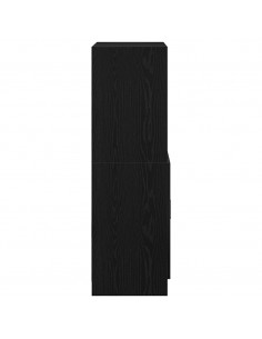 Mobile da Cucina Nero 57x41,5x131,5 cm in Truciolato