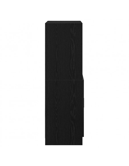 Mobile da Cucina Nero 57x41,5x131,5 cm in Truciolato