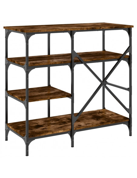 Mobile da Cucina Rovere Fumo 90x40x84 cm Multistrato e Metallo