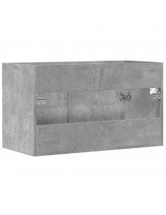 Mobile Lavabo Bagno Grigio Cemento 90x38,5x46 cm Multistrato