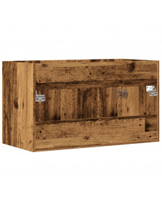 Mobile Lavabo Bagno Legno Antico 90x38,5x46 cm Multistrato