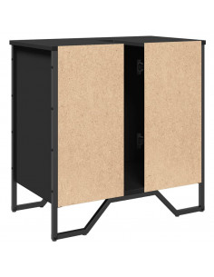 Mobile Lavabo Bagno Nero 60x35x60 cm in Truciolato