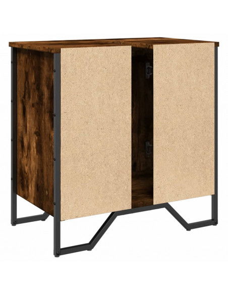 Mobile Lavabo Bagno Rovere Fumo 60x35x60 cm Legno Multistrato