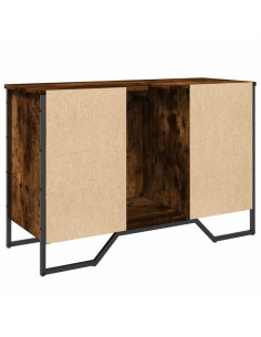 Mobile Lavabo Bagno Rovere Fumo 91x35x60 cm in Truciolato