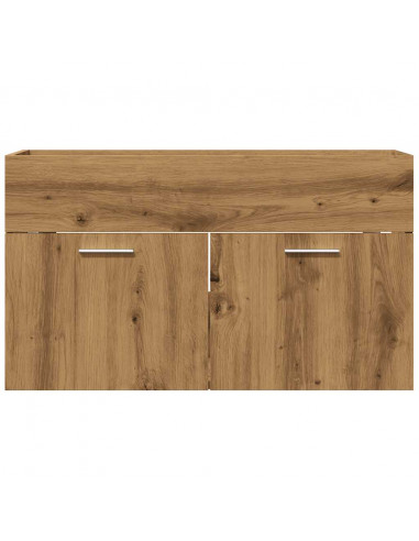 Mobile Lavabo Bagno Artigianale 80x38,5x46 cm Legno Multistrato