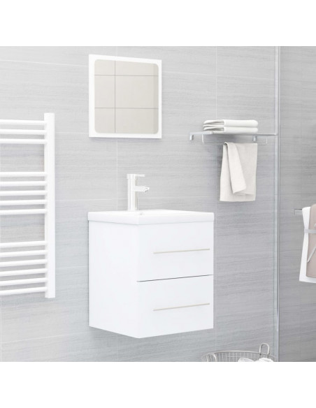 Mobile Lavabo Bianco 41x38,5x48 cm in Legno Multistrato