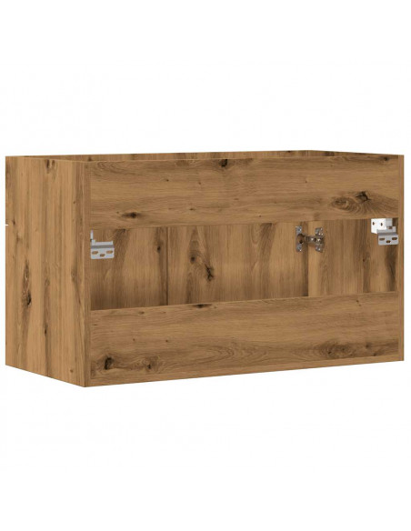 Mobile Lavabo Bagno Artigianale 80x38,5x46 cm Legno Multistrato