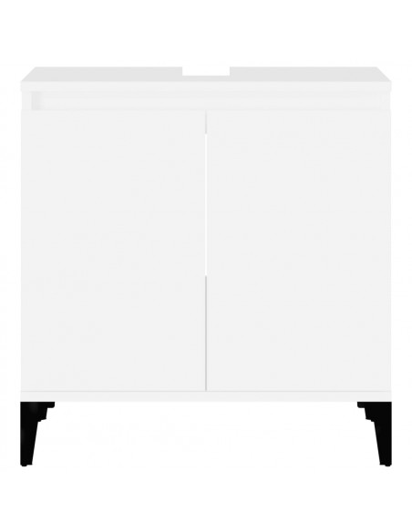Mobile Lavabo Bianco 58x33x60 cm in Legno Multistrato