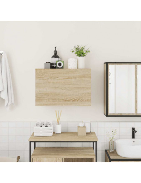 Mobile da Bagno Rovere Sonoma 60x25x40 cm in Legno Multistrato