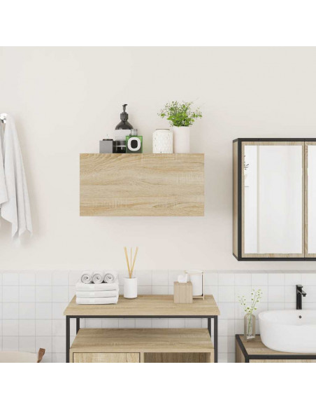 Mobile da Bagno Rovere Sonoma 60x25x30 cm in Legno Multistrato