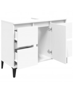 Mobile Lavabo Bianco 80x33x60 cm in Legno Multistrato