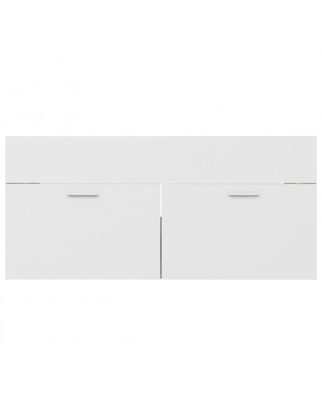 Mobile Lavabo Bianco e Rovere Sonoma 100x38,5x46cm Multistrato