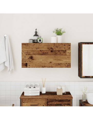 Mobile da Bagno Legno Antico 80x25x40 cm in Truciolato