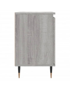 Comodino Grigio Sonoma 40x30x50 cm in Legno Multistrato 2