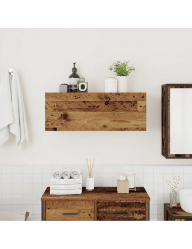 Mobile da Bagno Legno Antico 80x25x30 cm in Truciolato