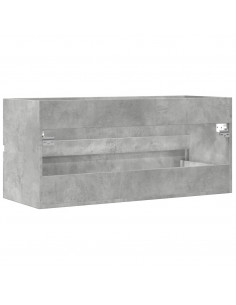 Mobile Lavabo Grigio Cemento 100x38,5x45cm in Legno Multistrato