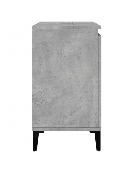 Mobile Lavabo Grigio Cemento 58x33x60 cm in Legno Multistrato