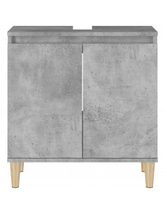 Mobile Lavabo Grigio Cemento 58x33x60 cm in Legno Multistrato