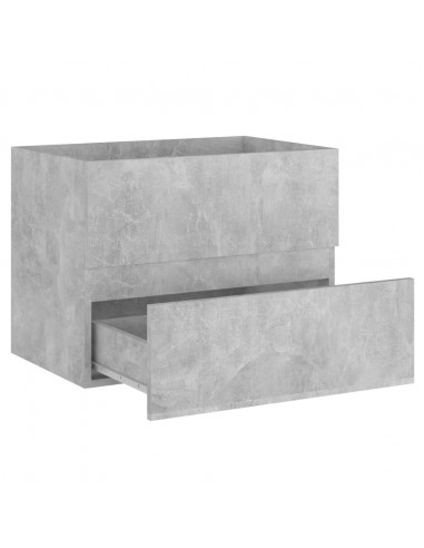 Mobile Lavabo Grigio Cemento 60x38,5x45 cm in Legno Multistrato