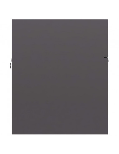 Mobile Lavabo Grigio Lucido 90x38,5x46 cm in Legno Multistrato