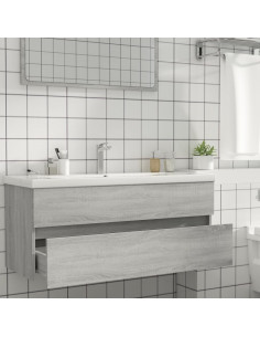 Mobile Lavabo Grigio Sonoma 100x38,5x45 cm in Legno Multistrato