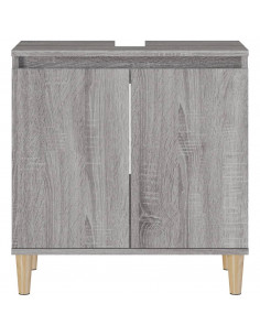 Mobile Lavabo Grigio Sonoma 58x33x60 cm in Legno Multistrato