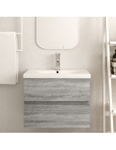 Mobile Lavabo Grigio Sonoma 60x38,5x45 cm in Legno Multistrato