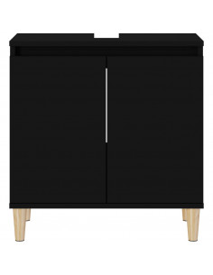 Mobile Lavabo Nero 58x33x60 cm in Legno Multistrato