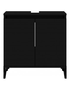 Mobile Lavabo Nero 58x33x60 cm in Legno Multistrato