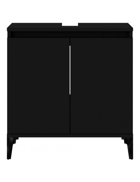 Mobile Lavabo Nero 58x33x60 cm in Legno Multistrato