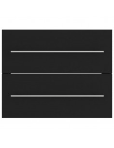 Mobile Lavabo Nero 60x38,5x48 cm in Legno Multistrato